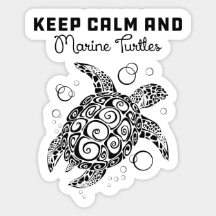 Marine Turtle - Keep calm and save marine turtles Sticker